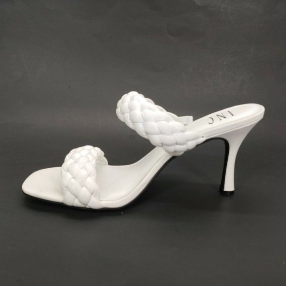 INC International Concepts Womens Lyra Synthetic Braided‎ Sandals White 5.5 - Picture 2 of 10